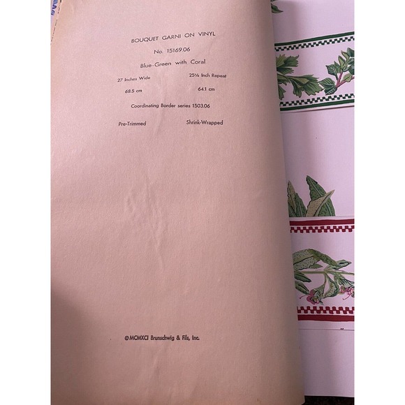 Brunschwig & Fils Feather Collection Wallpapers 1980S Vol 38 Large Swatch Book - Picture 9 of 11